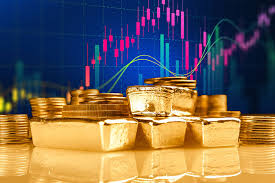 Investor comparing gold bars and stock market charts with help from Vizzve Finance in 2025
